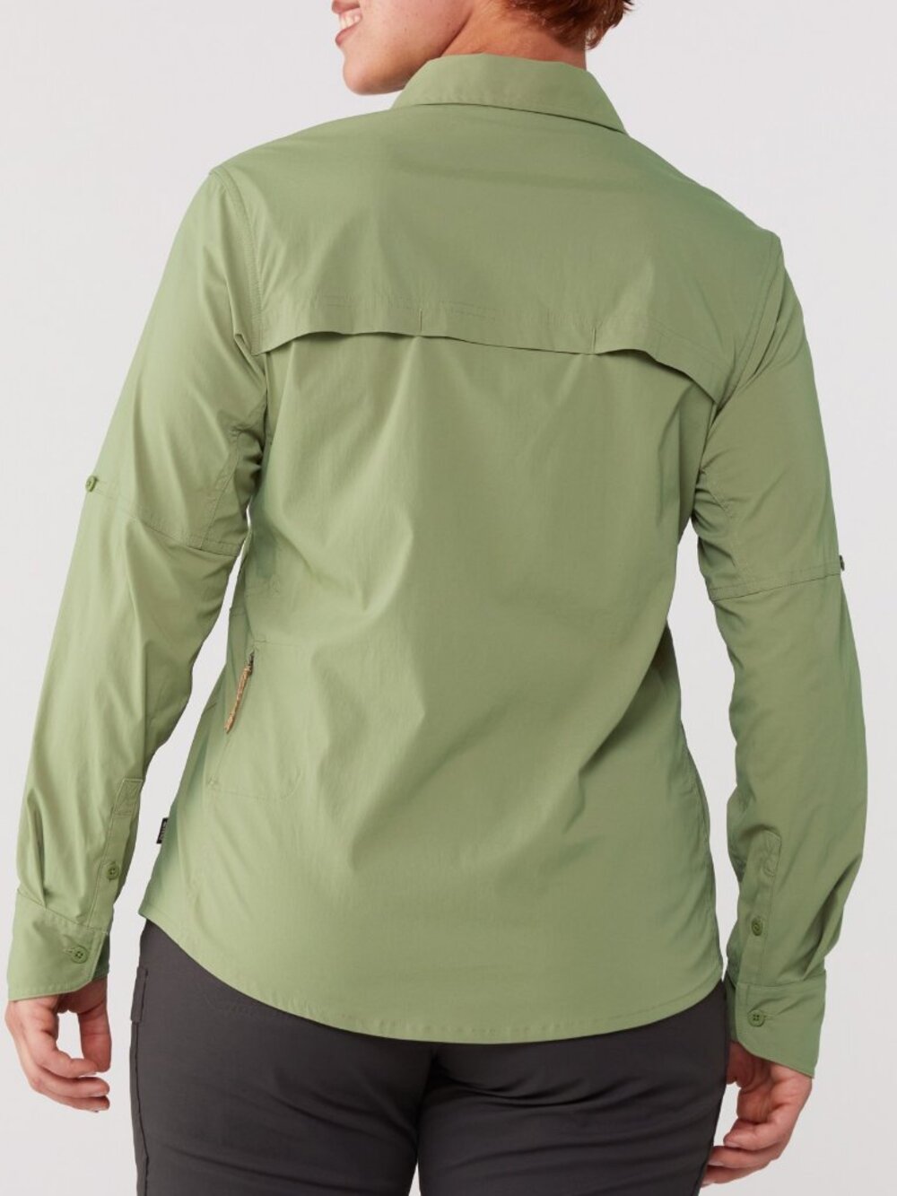 NEW REI Sahara Long-Sleeve Shirt NWT L Sage Hiking Trail Vented UPF 50 - Picture 2 of 16